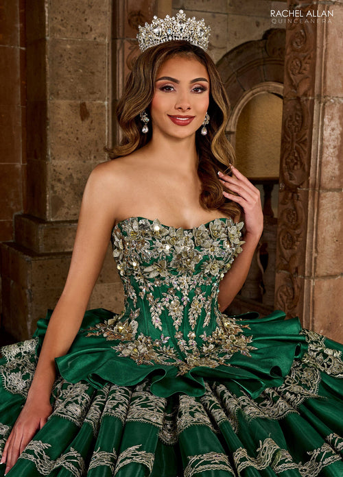 Rachel Allan RQ5003 Strapless Tiered Quinceanera Dress