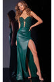 Strapless Tight Long Prom Dress: Jovani 43267 - Emerald / 00 - Apparel & Accessories > Clothing > Dresses