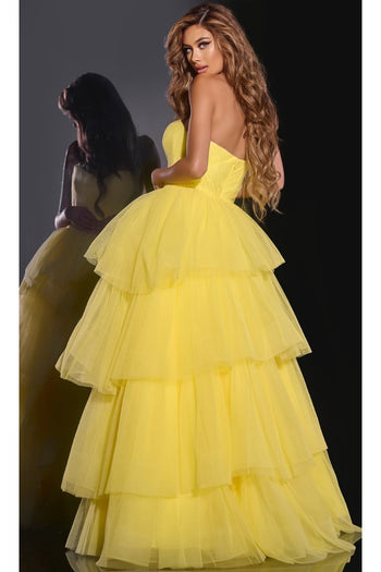 Strapless Tulle Prom Ball Gown: Jovani 40394 - Apparel & Accessories > Clothing > Dresses