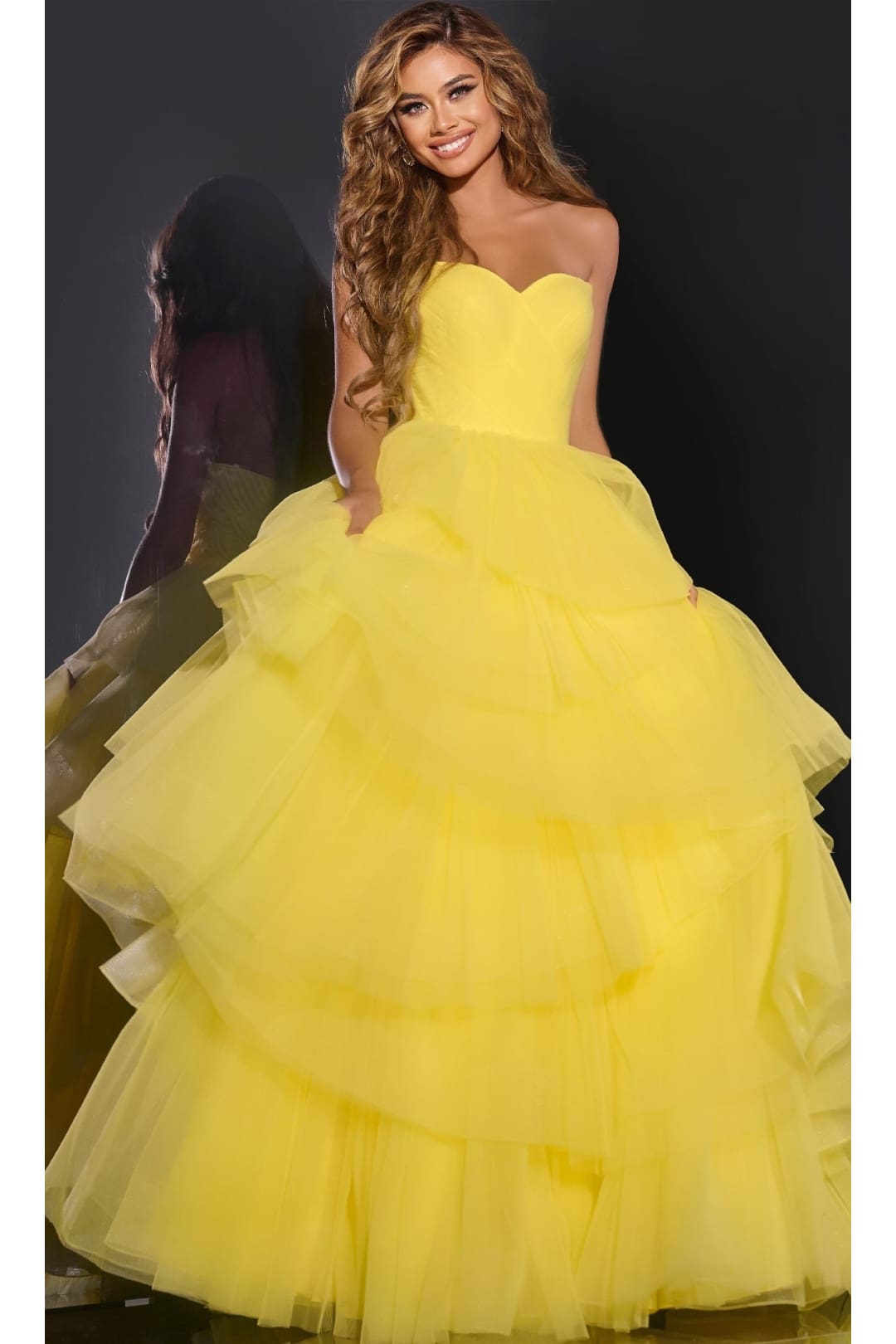 Strapless Tulle Prom Ball Gown: Jovani 40394 - Apparel & Accessories > Clothing > Dresses