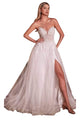 Strapless V-Neck Bridal Dress 2025 Elegant Satin Wedding Gown - Off White / 2 - Prom