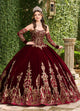 Alta Couture MQ3051 Strapless Velvet Quinceanera Dress