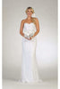 Strapless Wedding Dress - White / 4