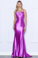 Vestido de sirena con corsé y espalda de tiras de Poly USA 9258