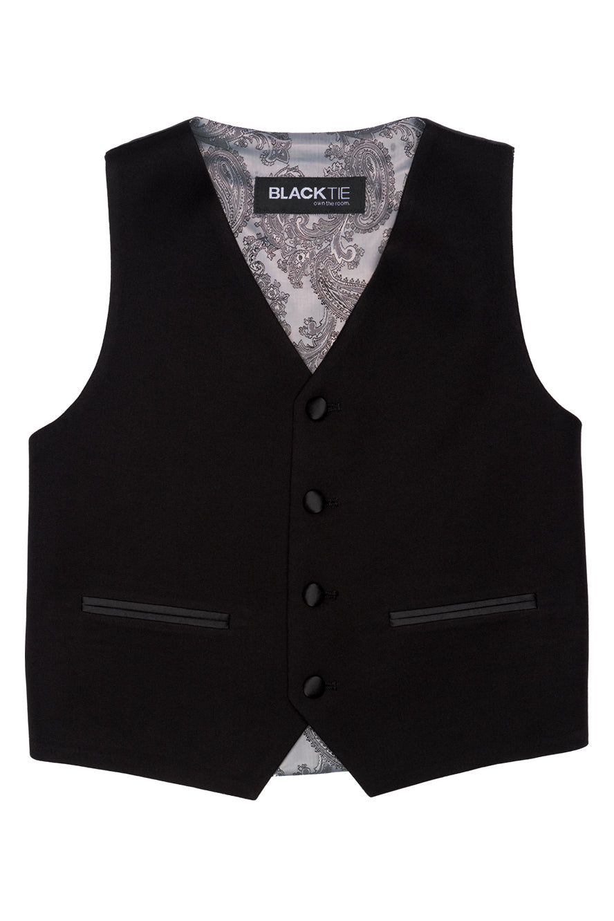 "Kingston" 5-Piece Kids Tuxedo Set in Onyx Black