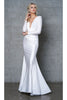 Stretchy Simple Wedding Dress - 2 / WHITE