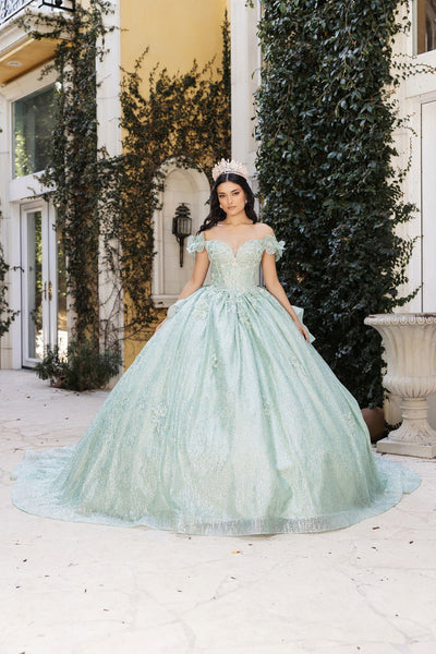 Sweet 16 Dress Off Shoulder Floral Lace Prom Gown By Layla K LK265 - Dress