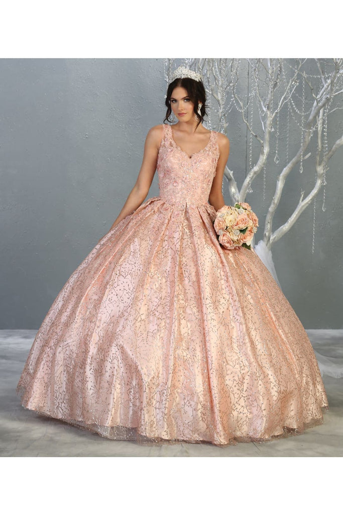 Sweet 16 Floral Ball Gown - BLUSH / 2