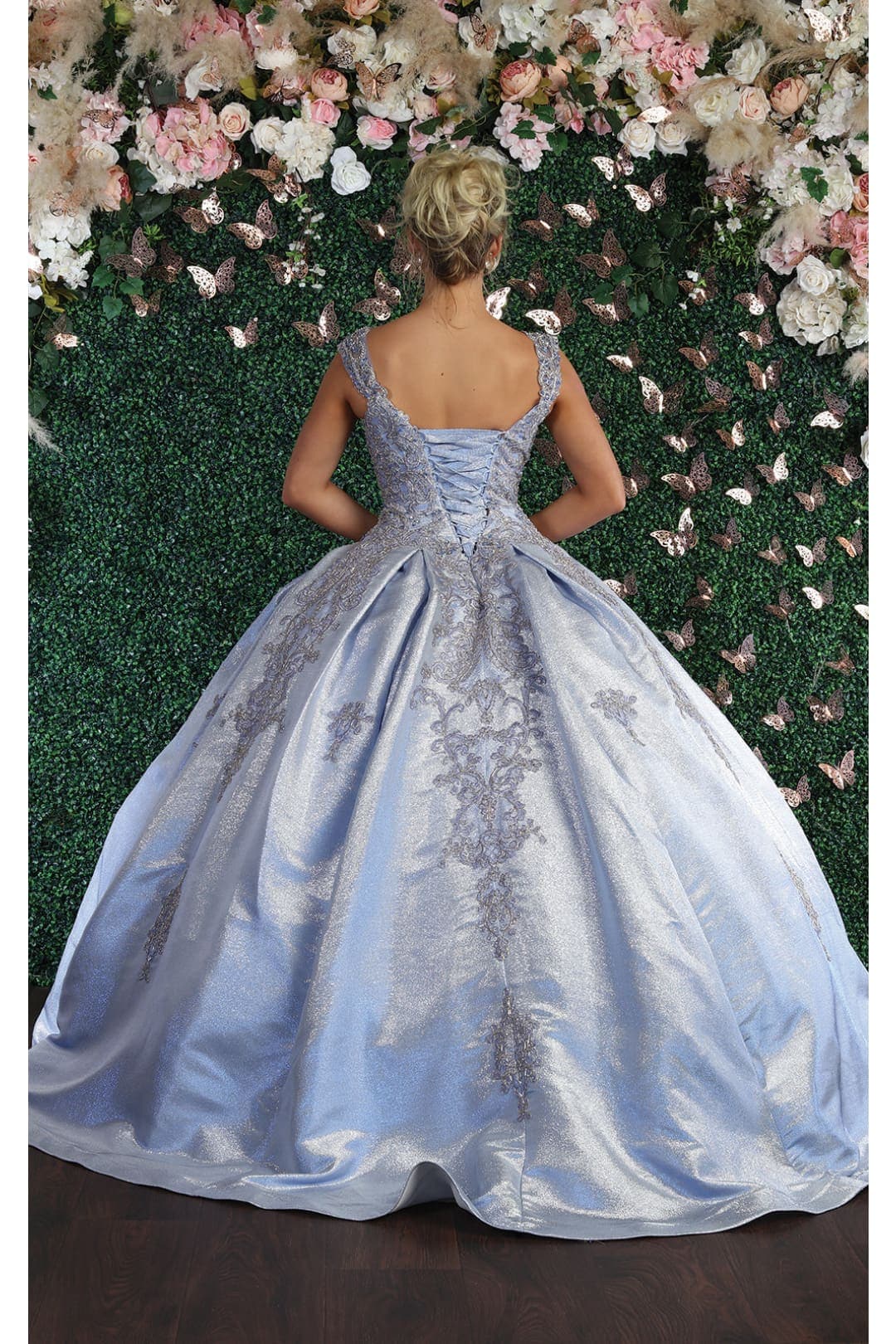 Sleeveless Pleated Quinceañera Ball Gown - LA156