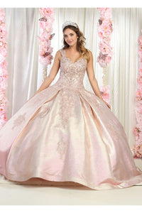 Sweet 16 Quinceanera Ball Gown - ROSEGOLD / 4