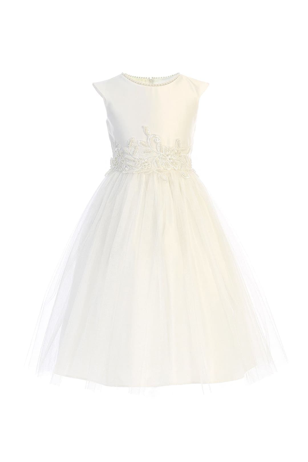 Sweet Flower Girl Pearl Dress - LAK850 - Off White / 2