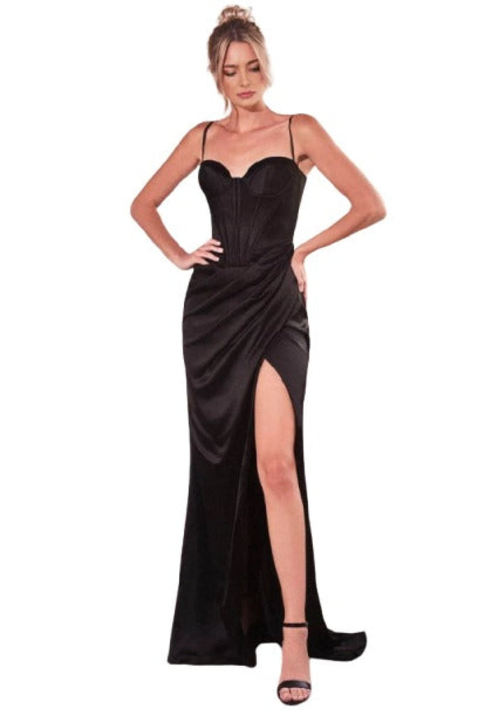 Sweetheart Basque Structured Gown 2025 Elegant Evening Dress - Black / 2 - Prom