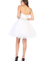 Strapless Mesh Cocktail Party Dress MQ1283