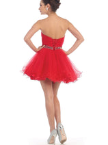 Strapless Mesh Cocktail Party Dress MQ1283