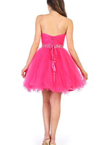 Strapless Mesh Cocktail Party Dress MQ1283