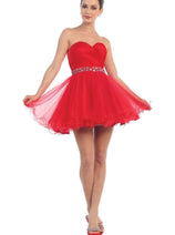 Strapless Mesh Cocktail Party Dress MQ1283