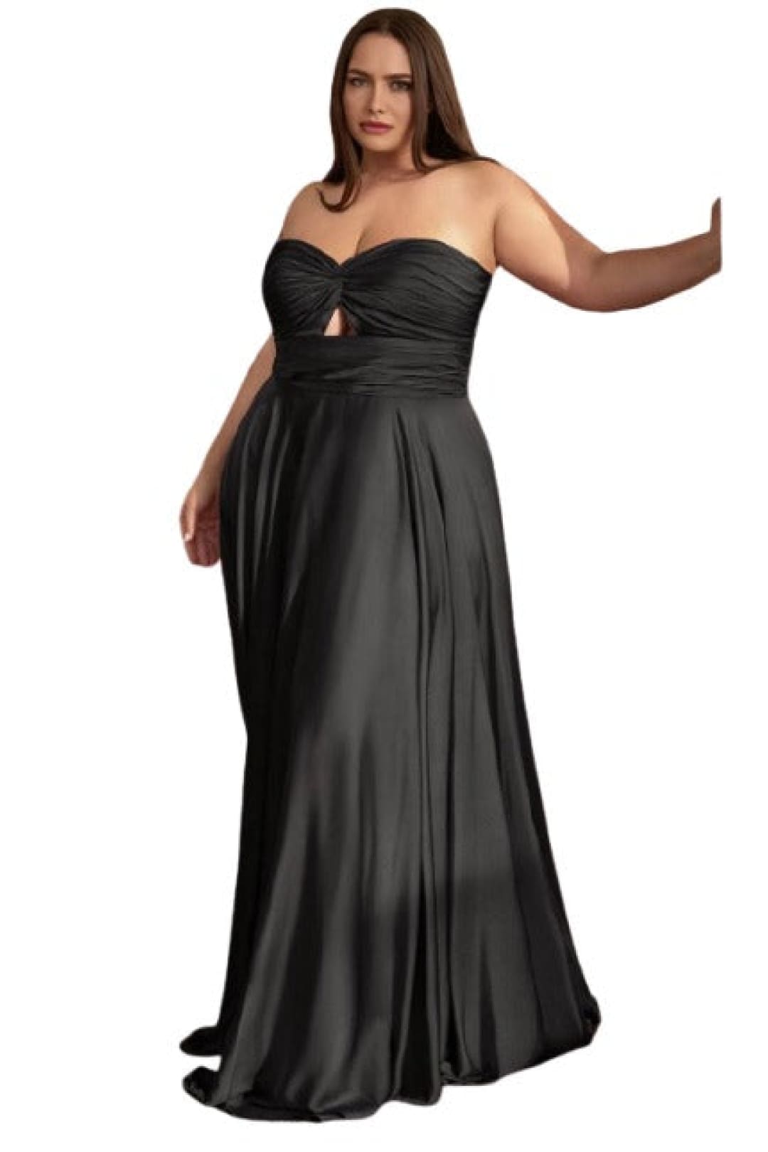 Sweetheart Knotted Evening Gown 2025 Elegant Formal Dress - Black / 16 - Prom