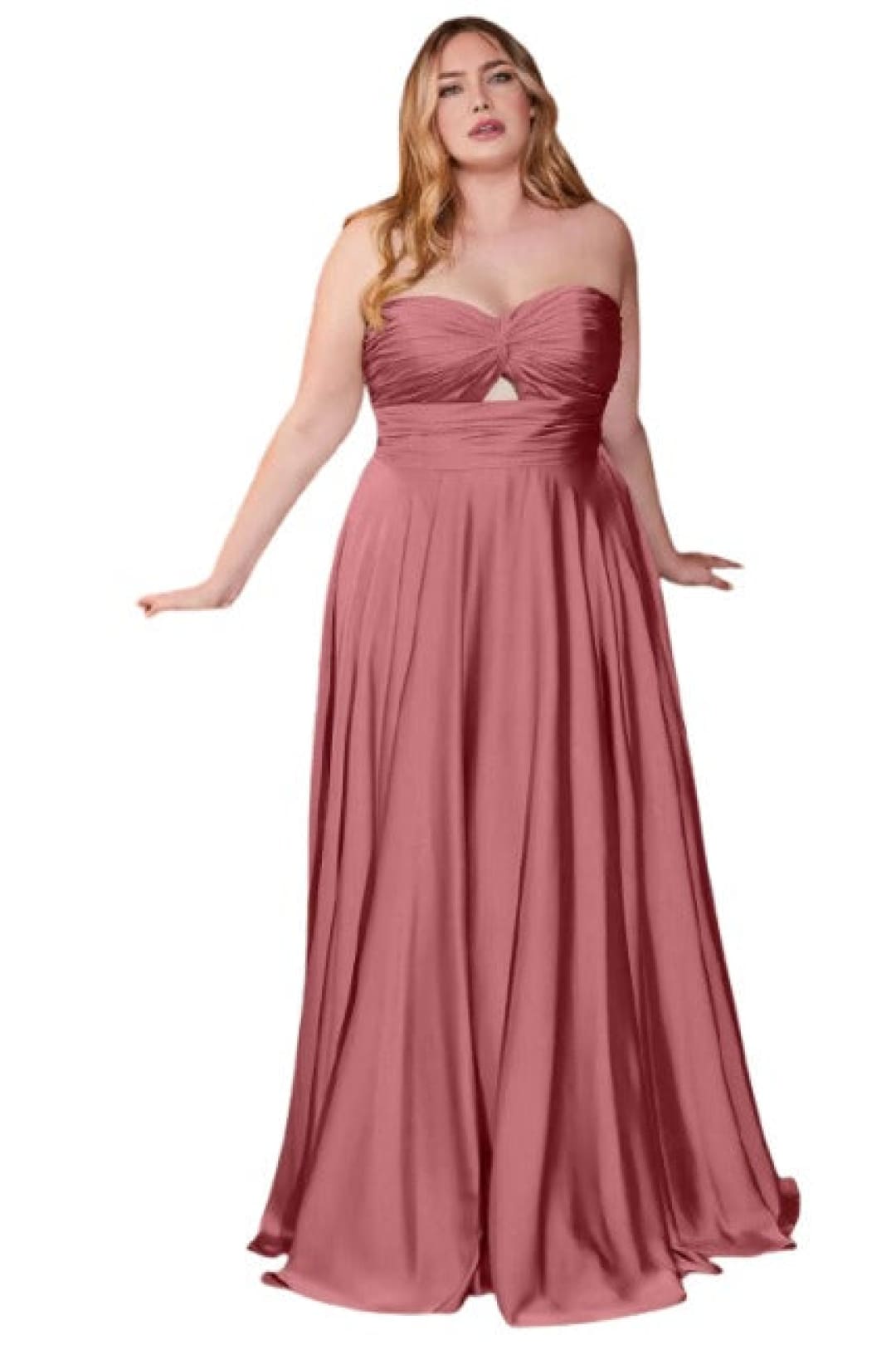 Sweetheart Knotted Evening Gown 2025 Elegant Formal Dress - Mauve Rose / 16 - Prom
