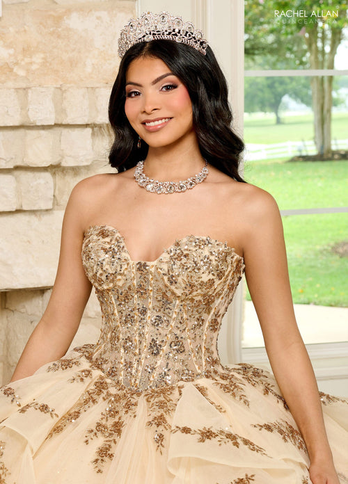 Rachel Allan RQ1138 Sweetheart Layered Quinceanera Dress