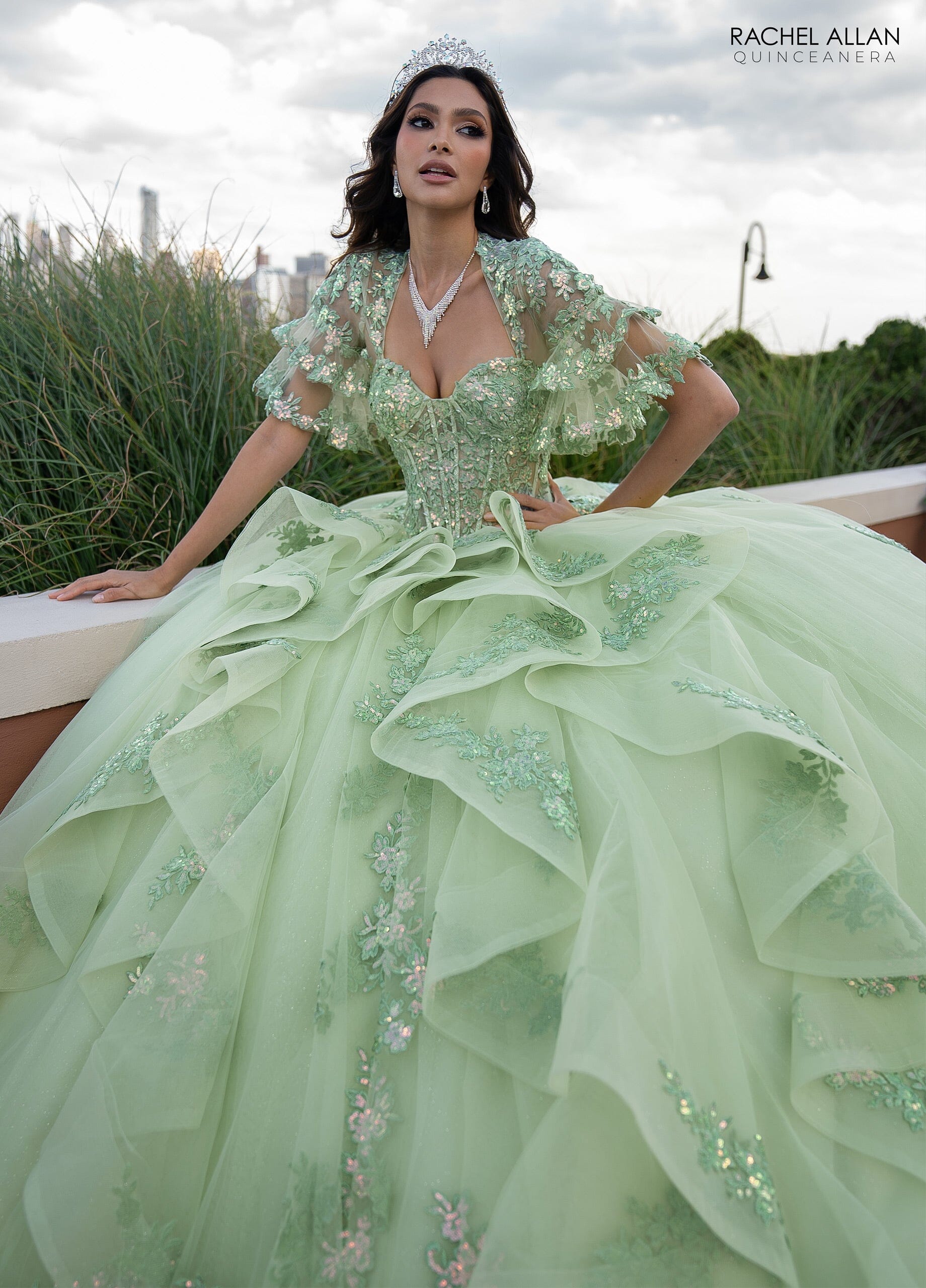 Rachel Allan RQ1138 Sweetheart Layered Quinceanera Dress
