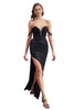 Sweetheart Off Shoulder Prom Dress 2025 Sexy Formal Evening Gown - BLACK / 4 - Dress