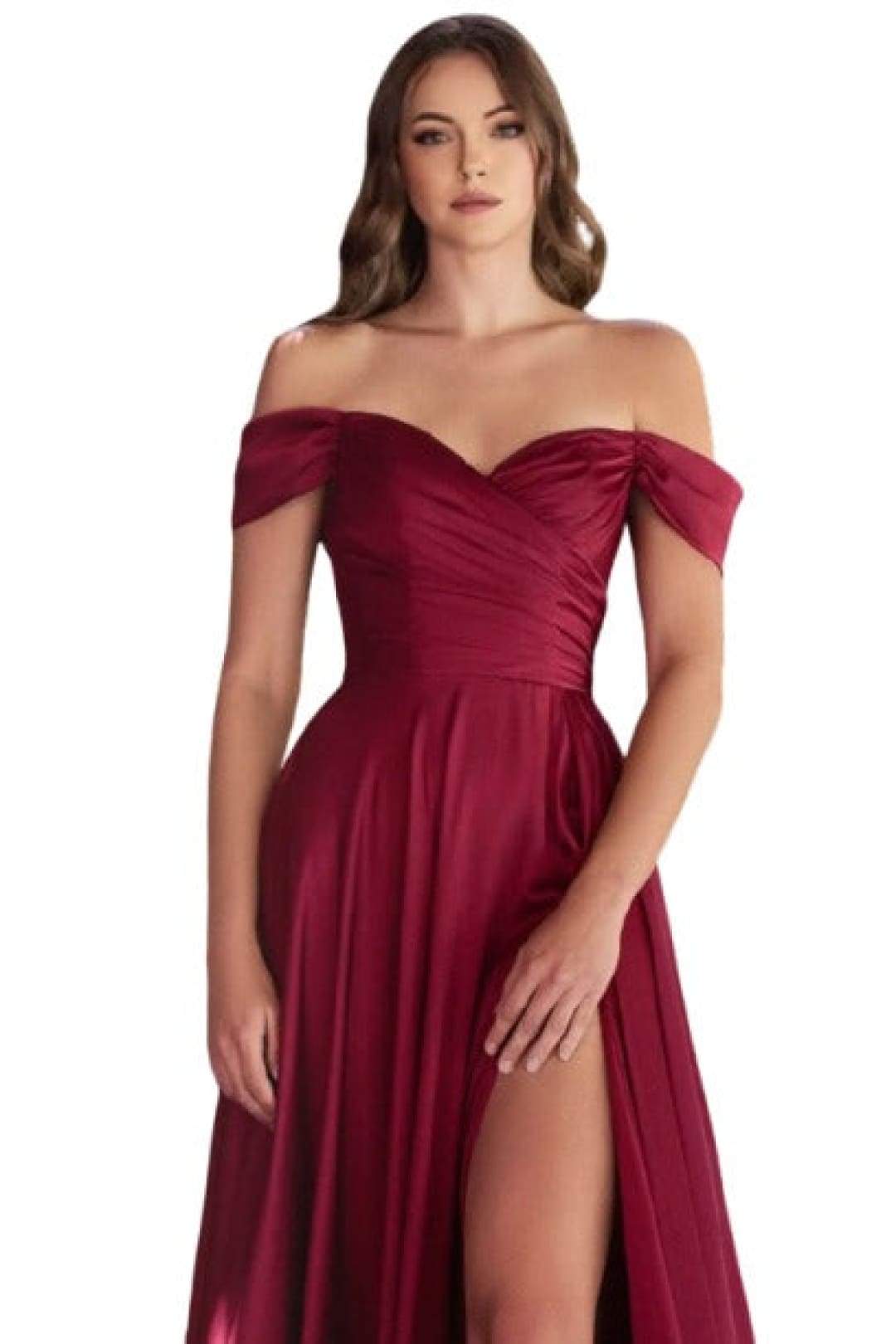Sweetheart Satin Evening Gown 2025 Elegant Formal Dress - Burgundy / 2 - Prom