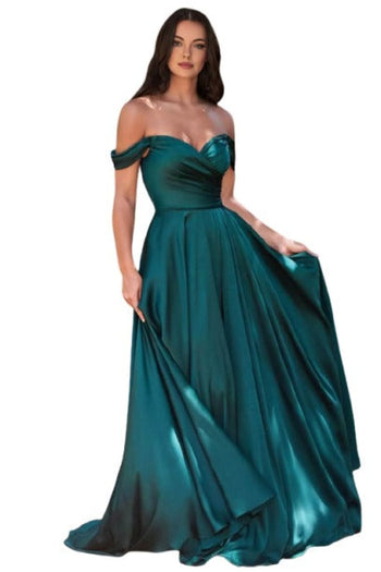 Sweetheart Satin Evening Gown 2025 Elegant Formal Dress - Emerald / 2 - Prom