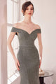 Ladivine Amoris T602 Navy Off Shoulder Sweetheart Prom Gown