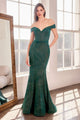 Ladivine Amoris T602 Off Shoulder Sweetheart Neck Fitted Prom Gown