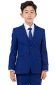 Boys Suit Perry Ellis Vested Boy's Wedding Suit in Royal Blue