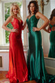 Taffeta Beaded Fitted Sleeveless Gown by Jovani 08157 - Long Formal Dresses