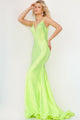 Taffeta Beaded Fitted Sleeveless Gown by Jovani 08157 - Long Formal Dresses