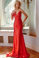 Taffeta Beaded Fitted Sleeveless Gown by Jovani 08157 - Long Formal Dresses