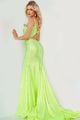 Taffeta Beaded Fitted Sleeveless Gown by Jovani 08157 - Long Formal Dresses