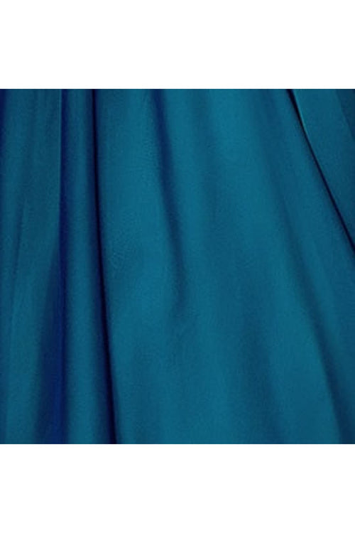 Taffeta Off Shoulder High Low Gown by Jovani 27804 - 00 / Peacock - Long Formal Dresses