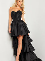 Taffeta Strapless High Low Gown by Jovani 26006