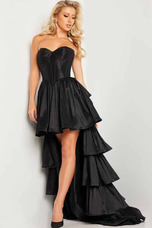 Taffeta Strapless High Low Gown by Jovani 26006 - Long Formal Dresses