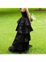 Taffeta Strapless High Low Gown by Jovani 26006