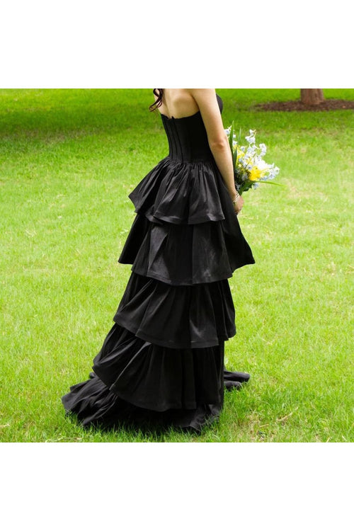 Taffeta Strapless High Low Gown by Jovani 26006 - Long Formal Dresses