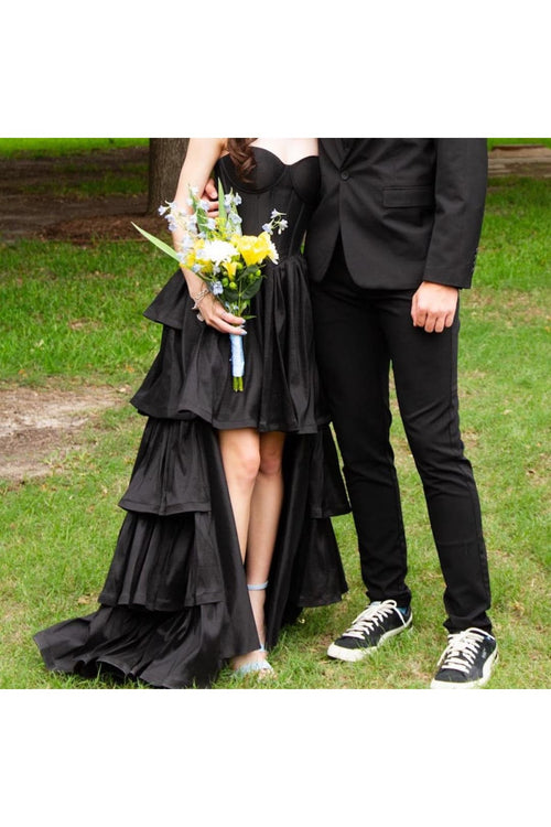 Taffeta Strapless High Low Gown by Jovani 26006 - Long Formal Dresses