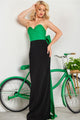 Taffeta Strapless Mermaid Dress by Jovani 36670 - 00 / Green/Black - Long Formal Dresses