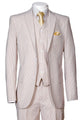 Tan Groomsmen Suit for Men & Boys - Perfect for Weddings + Free Tie - Tan / 38Long - Suits