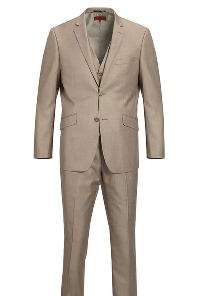 Taupe Groomsmen Suit for Men & Boys - Perfect for Weddings + Free Tie - Suits