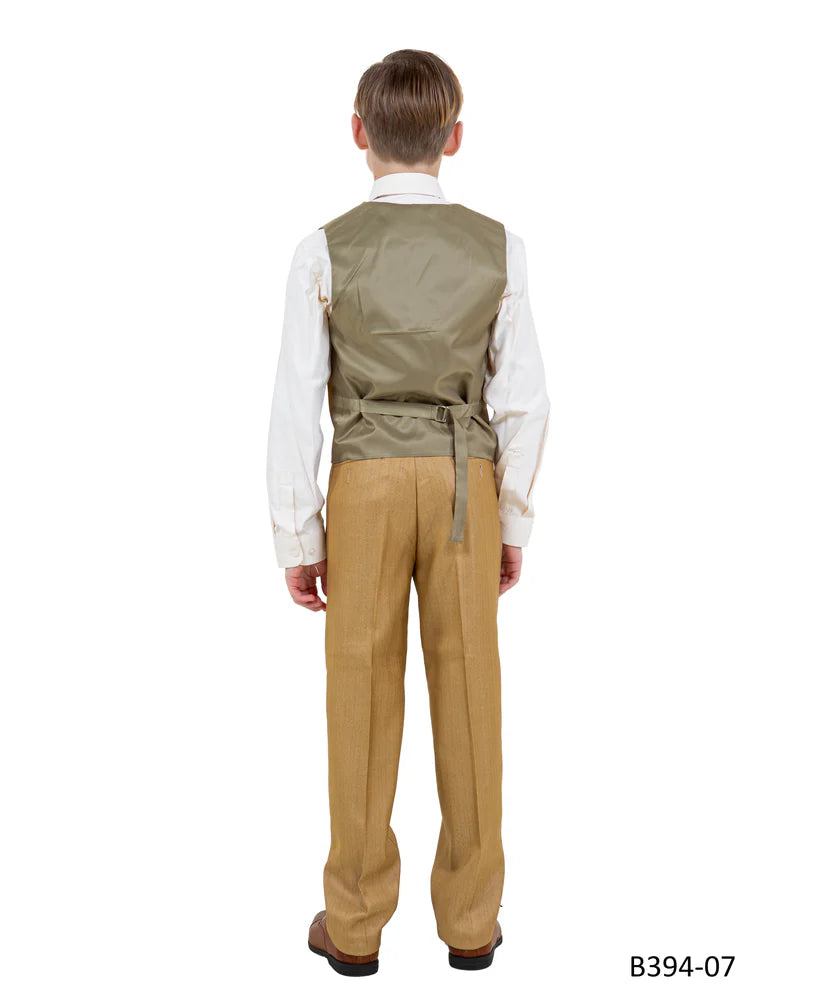 Boys Suit  in Color Golden Wheat Toddler Suit For Kids -Tazio Modern Fit - $149