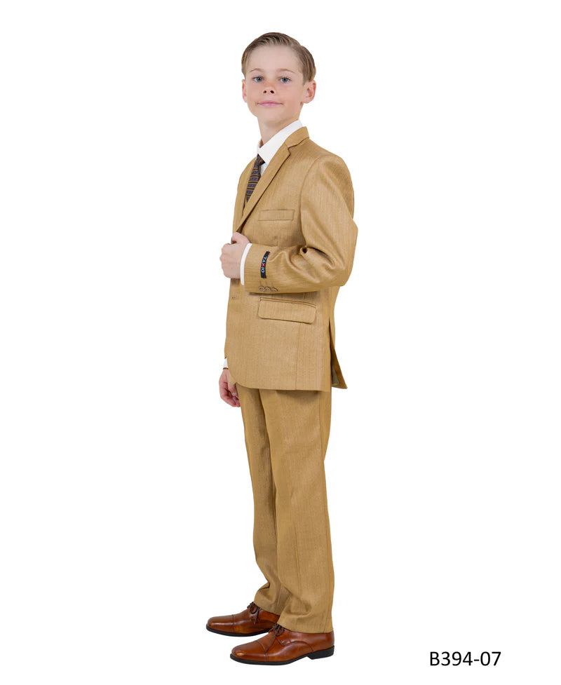 Boys Suit  in Color Golden Wheat Toddler Suit For Kids -Tazio Modern Fit - $149