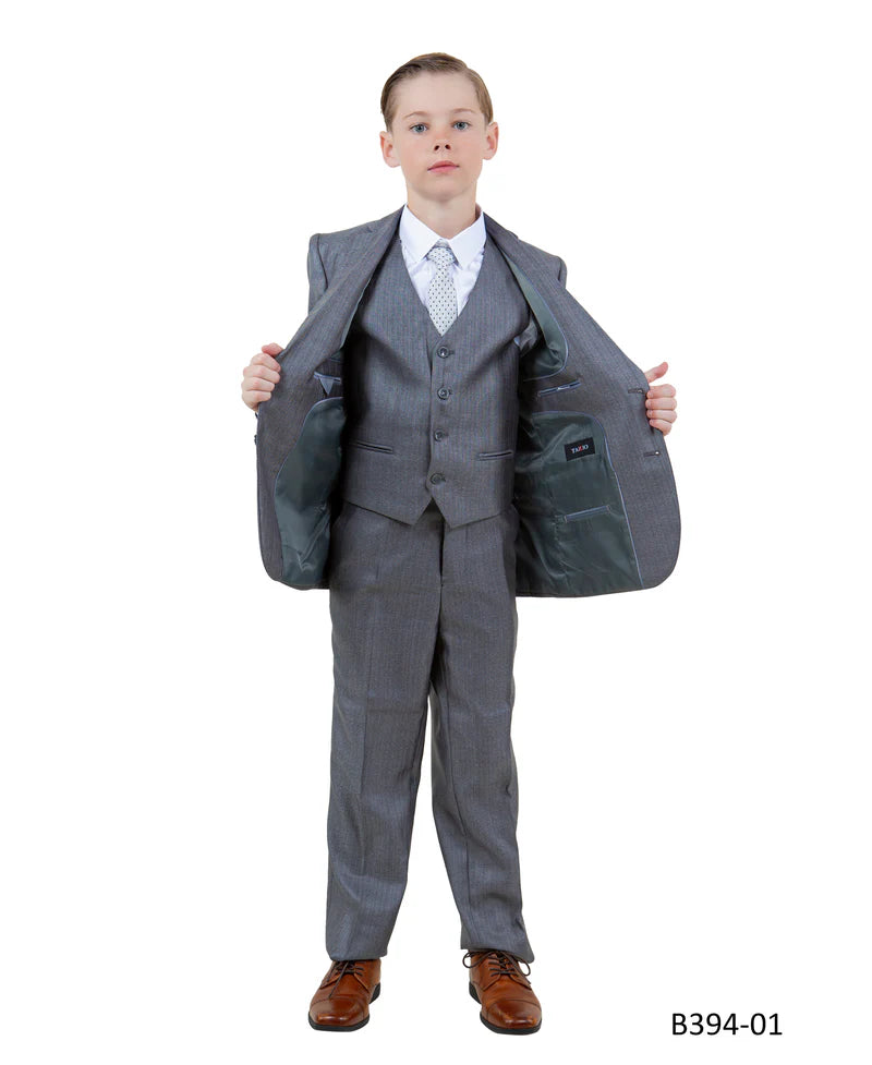 Boys Suit in Color Gray Toddler Suit For Kids  -Tazio Modern Fit - $149