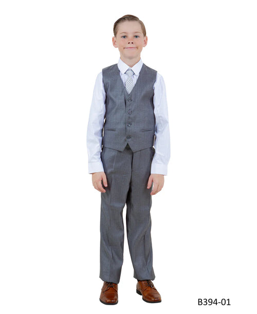 Boys Suit in Color Gray Toddler Suit For Kids  -Tazio Modern Fit - $149