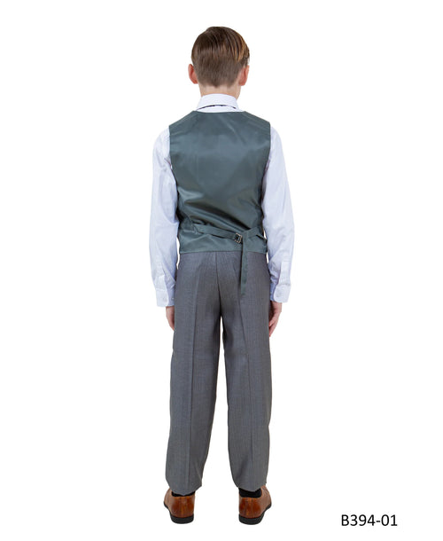 Boys Suit in Color Gray Toddler Suit For Kids  -Tazio Modern Fit - $149