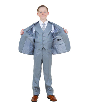 Boys Suit  in Color Metallic Blue Toddler Suit For Kids - Tazio Modern Fit- $149
