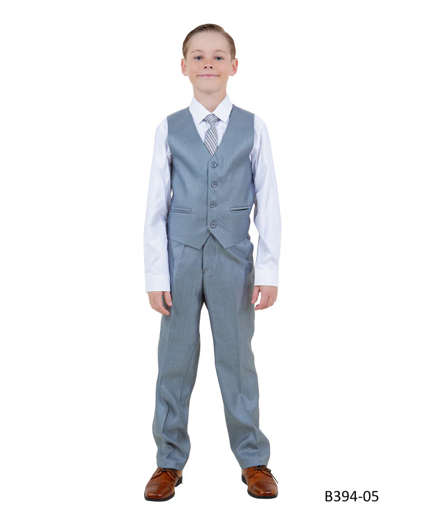 Boys Suit  in Color Metallic Blue Toddler Suit For Kids - Tazio Modern Fit- $149